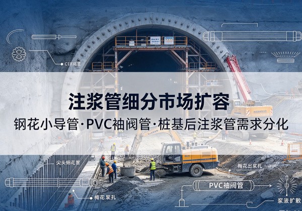 城西注浆管细分市场扩容，隧道钢花小导管、PVC 袖阀管、桩基后注浆管需求分化